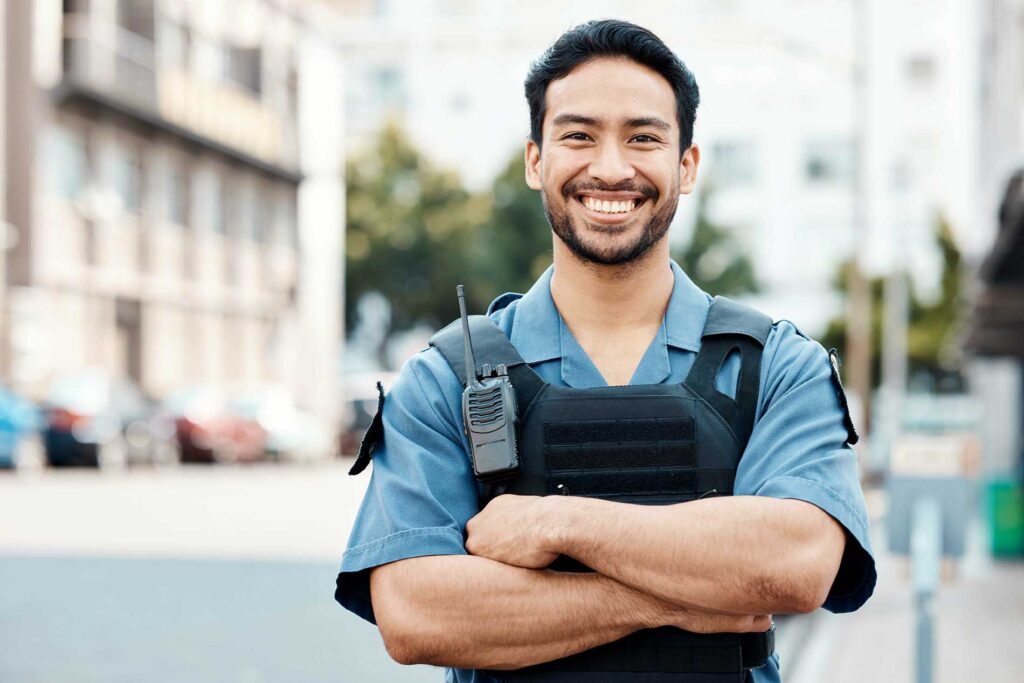 male security officer outside