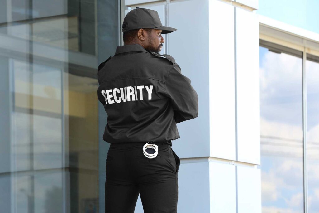 security-guard-with-handcuffs-standing-guard